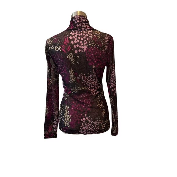 White House Black Market Tops - White House Black Market Sheer Floral Long Sleeve Layering Top Women's SZ XSmall